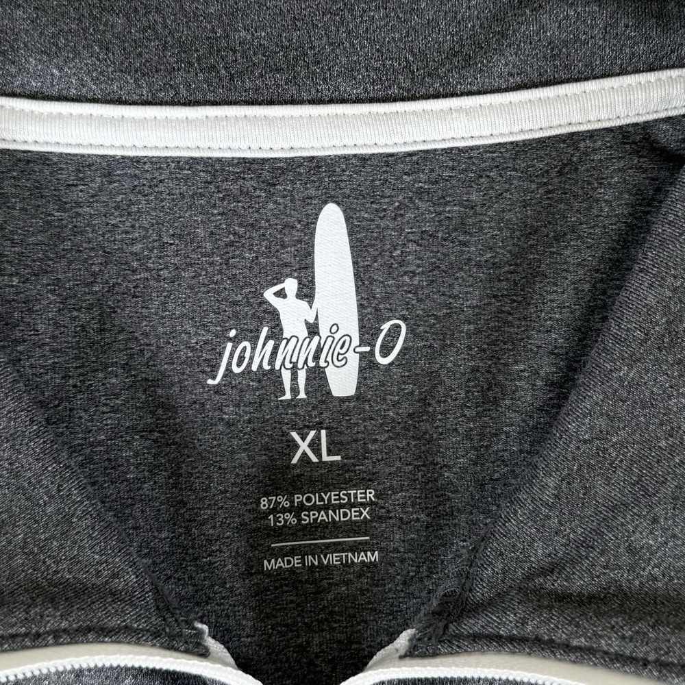 Johnnie-O Men's XL PFF Gray Performance 1/4 Zip Golf Pullover - Picture 4 of 7